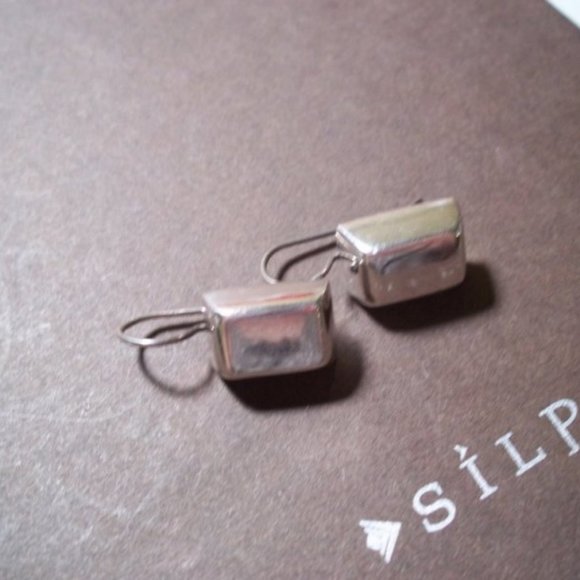 W0118 Retired Silpada Rectangular Chunky Earrings - Picture 1 of 2